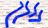 Патрубки печки силиконовые синие на ВАЗ 2108-21099, 2113-2115 инжектор
