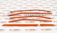 Молдинги салона (декоративные вставки) оранжевый карбон на Лада Веста