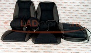 Обивка сидений (не чехлы) экокожа с алькантарой на ВАЗ 2107