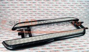 Защита порогов 63 мм фигурная с алюминиевой площадкой (ППК) ПТ на Шевроле Нива с 2009 г.в., Лада Нива Тревел
