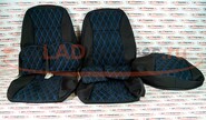 Обивка сидений (не чехлы) ткань с алькантарой (цветная строчка Ромб/Квадрат) на Шевроле Нива до 2014 г.в.
