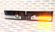 Задние фонари диодные, бегающий поворотник, серые с белой полосой на ВАЗ 2108-21099, 2113, 2114 в стиле Лексус