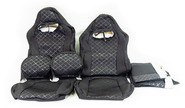 Обивка сидений (не чехлы) recaro (черная ткань, центр Скиф) на ВАЗ 2108-2115, 5-дверную Нива 2131