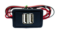 usb зарядное устройство вместо заглушки панели приборов, 2 слота на ВАЗ 2108-21099 (высокая панель), 2113-2115, Лада Нива 4х4