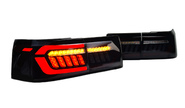 Светодиодные задние фонари в стиле audi rs черные на ВАЗ 2110