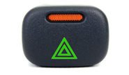 Кнопка аварийной сигнализации Евро нового образца, зеленая подсветка, оранжевая индикация на ВАЗ 2113-2115, Лада Калина, Шевроле Нива