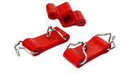 Комплект крепления глушителя, красный полиуретан cs20 drive на ВАЗ 2101-2107, Лада Нива 4х4 до 1994 г.в.