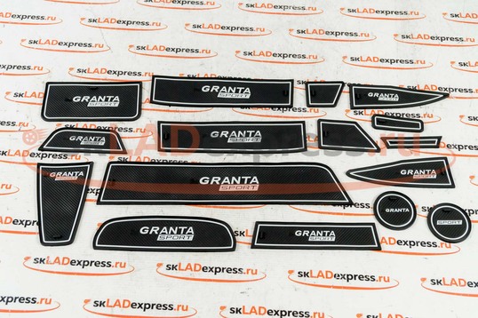Комплект ковриков панели приборов и консоли Granta Sport на Лада Гранта_1