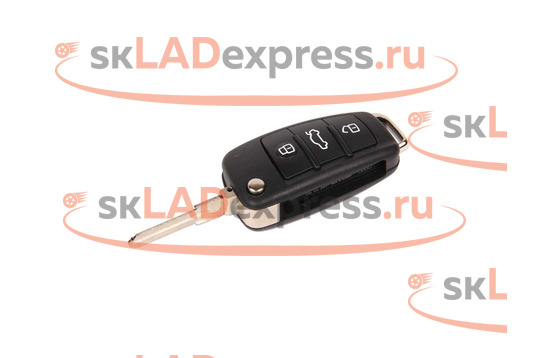 Ключ замка зажигания выкидной в стиле Audi на 3 кнопки без платы на Лада Ларгус_1