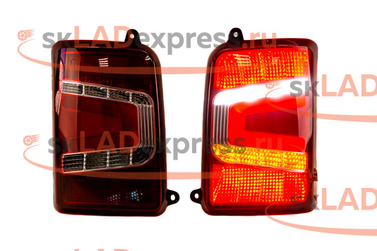Светодиодные LED задние фонари красные с динамическими повторителями Тюн-Авто на Лада 4х4 Нива ВАЗ 21213, 21214, 2131_1
