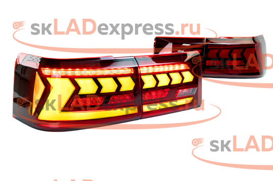 Светодиодные задние фонари в стиле Audi красные TheBestPartner на ВАЗ 2110_1