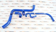Комплект патрубков двигателя силиконовые синие cs20 profi под алюминиевый радиатор на карбюраторные ВАЗ 2101-2107