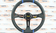 Спортивный руль momo обод из экокожи с цветными кольцами на ВАЗ 2108-21099, 2110-2112, 2113-2115