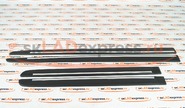 Молдинги черные с хром вставкой на двери Лада Приора, Приора 2, ВАЗ 2110-2112