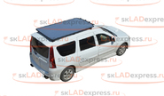 Багажник - платформа ТехноСфера Трофи с алюминиевым листом на Лада Ларгус