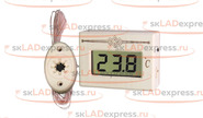 Термометр электронный для сауны ТЭС pt в корпусе из липы с декоративным датчиком