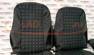 Обивка сидений (не чехлы) ткань с черной тканью 10мм (цветная строчка Ромб/Квадрат) на ВАЗ 2107