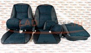 Обивка сидений (не чехлы) экокожа с алькантарой с горизонтальной отстрочкой (Линии) на ВАЗ 2108-21099, 2113-2115, 5-дверная Нива 2131