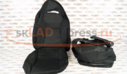 Обивка (не чехлы) сидений recaro (черная ткань, центр Трек) на ВАЗ 2110, Лада Приора седан