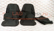 Обивка сидений (не чехлы) черная Искринка на Лада Приора седан