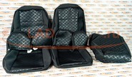 Обивка сидений (не чехлы) термотиснение Скиф на Лада Приора 2 седан