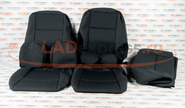 Обивка сидений (не чехлы) черная ткань (центр черная ткань 10мм) на Лада Приора хэтчбек, универсал