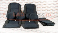 Обивка сидений (не чехлы) ткань с алькантарой на Лада Приора 2 хэтчбек