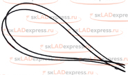 Окантовка сточного желоба (профиль с клеевым слоем) на ВАЗ 2104