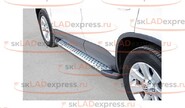 Защита порогов Бумер алюминиевая с резинкой для volkswagen tiguan ТехноСфера