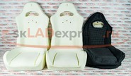Комплект для сборки сидений recaro (черная ткань, центр Искринка) на ВАЗ 2111, 2112, Лада Приора хэтчбек, универсал