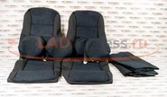 Обивка сидений (не чехлы) ткань с алькантарой под раздельный задний ряд сидений на Лада Гранта