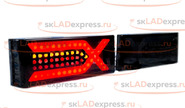Тюнингованые диодные фонари задние Иксы тонированные на ВАЗ 2108-21099, 2113, 2114