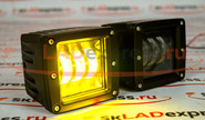 Универсальные светодиодные ПТФ двухрежимные 3 линзы 50w sal-man (бело-синий 6000К и желтый 3000К)