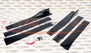 Накладки порогов черные глянцевые sal-man в стиле bmw универсальные