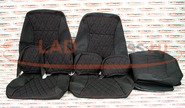 Обивка сидений (не чехлы) ткань с черной тканью 10мм (цветная строчка Ромб/Квадрат) на ВАЗ 2110