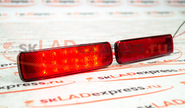 Светодиодные катафоты в задний бампер двухрежимные (стоп/габарит) на Шевроле Нива, ВАЗ 2111