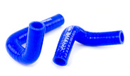 Патрубки печки силиконовые синие под алюминиевый радиатор на инжекторные ВАЗ 2101-2107
