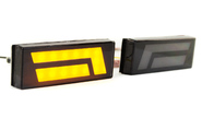 led повторители поворотника желтые с l-образным рисунком (полосы) на Лада Нива 4х4, Легенд