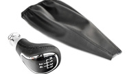 Ручка КПП в стиле vesta с пыльником, экокожа, черная прострочка, вставка хром sal-man на ВАЗ ВАЗ 2108-21099
