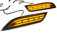 Динамические задние светодиодные катафоты в бампер sal-man (поворот, стоп, габариты) на Лада Приора 2