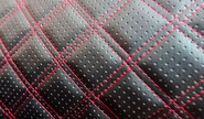 Защитные накидки передних сидений универсальные, перфорированная экокожа, двойная цветная строчка Квадрат