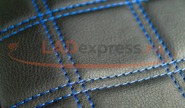 Защитные накидки передних сидений универсальные, гладкая экокожа, двойная цветная строчка Квадрат