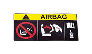 Наклейка airbag на противосолнечный козырек, черный фон универсальная