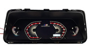 Тюнинговая комбинация приборов в стиле М-Перфоманс, 1 экран, красные шкалы на ВАЗ 2108-2115