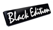 Шильдик черный глянцевый black edition самоклеящийся универсальный