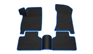 Коврики салонные резиновые 3d в стиле eva, ячейки Ромб, синий кант rezkon на Лада Приора