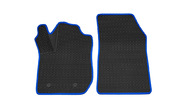 Коврики салонные резиновые передние 3d в стиле eva, ячейки Ромб, синий кант rezkon optima на Лада Икс Рей