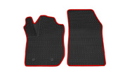 Коврики салонные резиновые передние 3d в стиле eva, ячейки Ромб, красный кант rezkon optima на Лада Икс Рей