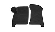 Коврики салонные резиновые передние 3d в стиле eva, ячейки Ромб, черный кант rezkon на ВАЗ 2110-2112