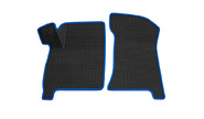 Коврики салонные резиновые передние 3d в стиле eva, ячейки Ромб, синий кант rezkon на ВАЗ 2110-2112